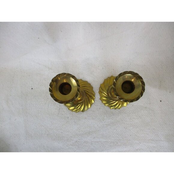 Candle‎ Holders set, 1970s  Vintage Brass Candle Holders, Tall, dining table - Picture 6 of 6